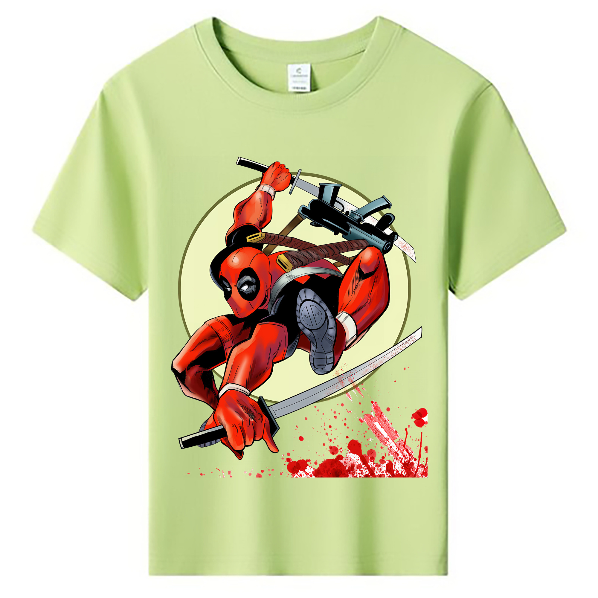 （画像用） Deadpool デッドプール 綿100％キッズTシャツ（フロントプリント）
